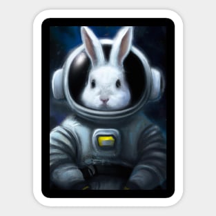 Rabbit in Space Sticker